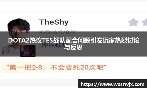 DOTA2热议TES战队配合问题引发玩家热烈讨论与反思